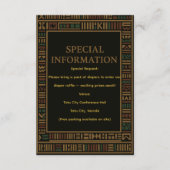 アフリカ金ゴールドケント赤ちゃんシャワーエンクロージャカード エンクロージャーカード (正面)