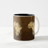 アフリカ金ゴールドマグカップのメタリック地図 ツートーンマグカップ (正面右)
