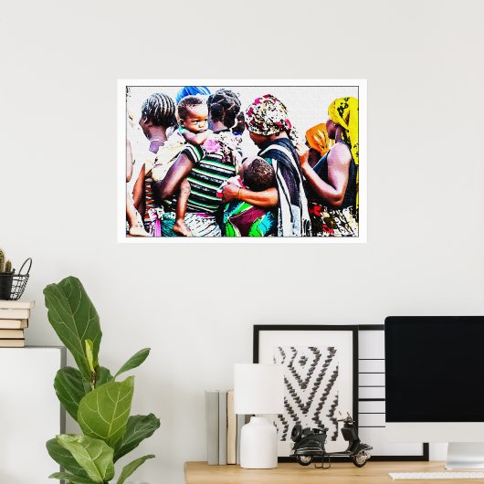 アフリカ難民 ポスター (ホームオフィス)