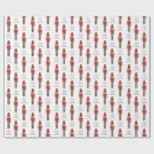 アフリカ頭が切れる系アメリカ人くるみ割り人形メリークリスマス ラッピングペーパー (フラット)