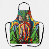 アフリカ顔絵画ズのエプロン エプロン (正面)