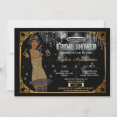 アフリカ風のグレート・ギャツビー・ブライズシャワー招待状 招待状 (正面)