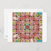 アフリカ風インスピレーションアートプリント - 幾何学的な織りデザイン ポストカード (正面/裏面)