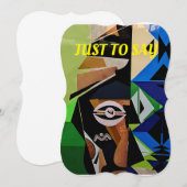 アフリカ風デザインのカード, 伝統的なアフリカのカード 招待状 (正面/裏面)