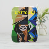 アフリカ風デザインのカード, 伝統的なアフリカのカード 招待状 (スタンド正面)