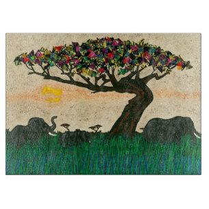 アフリカ飛行機の象 カッティングボード