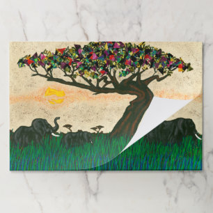 アフリカ飛行機の象 ペーパーパッド