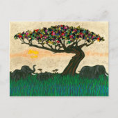 アフリカ飛行機の象 ポストカード (正面)