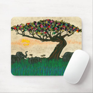 アフリカ飛行機の象 マウスパッド