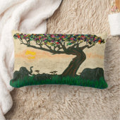 アフリカ飛行機の象 ランバークッション (ブランケット)