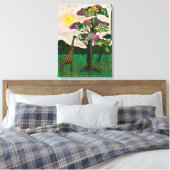 アフリカ飛行機キリン キャンバスプリント (インサイチュ (寝室))