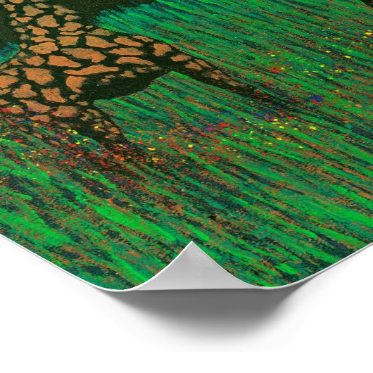 アフリカ飛行機キリン ポスター (角)