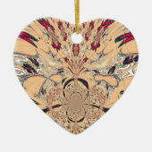 アフリカ鮮やか万華鏡のように千変万化するパターン:ピーチな喜び セラミックオーナメント (正面)