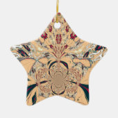 アフリカ鮮やか万華鏡のように千変万化するパターン:ピーチな喜び セラミックオーナメント (正面)