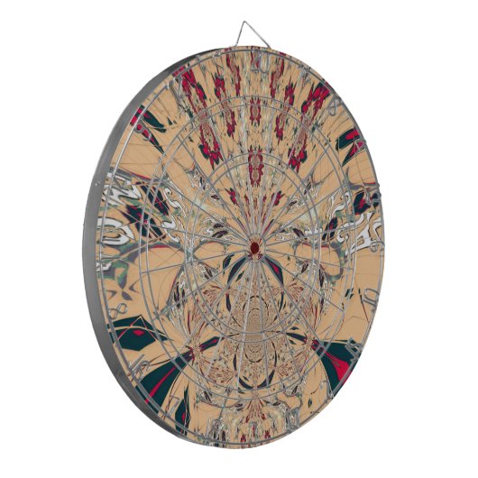 アフリカ鮮やか万華鏡のように千変万化するパターン:ピーチな喜び ダーツボード (正面左)