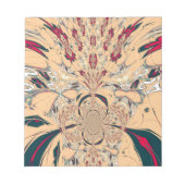 アフリカ鮮やか万華鏡のように千変万化するパターン:ピーチな喜び ノートパッド (正面)