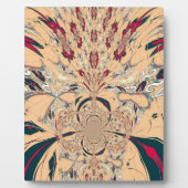 アフリカ鮮やか万華鏡のように千変万化するパターン:ピーチな喜び フォトプラーク (正面)