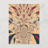 アフリカ鮮やか万華鏡のように千変万化するパターン:ピーチな喜び ポストカード (正面)