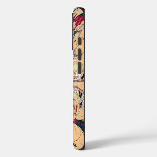 アフリカ鮮やか万華鏡のように千変万化するパターン:ピーチな喜び Case-Mate iPhoneケース (裏面 / 左)