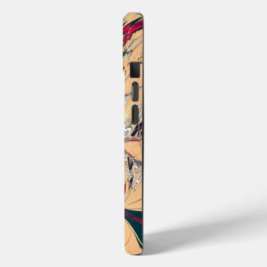 アフリカ鮮やか万華鏡のように千変万化するパターン:ピーチな喜び Case-Mate iPhoneケース (裏面 / 左)