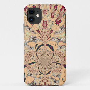アフリカ鮮やか万華鏡のように千変万化するパターン:ピーチな喜び iPhone 11 ケース