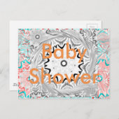 アフリカ鮮やか文化：ピンクとシアンの融合 インビテーションポストカード (正面/裏面)