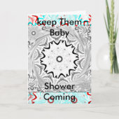 アフリカ鮮やか文化:ピンクとシアンの融合 サンキューカード (正面)