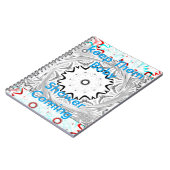 アフリカ鮮やか文化:ピンクとシアンの融合 ノートブック (左側)