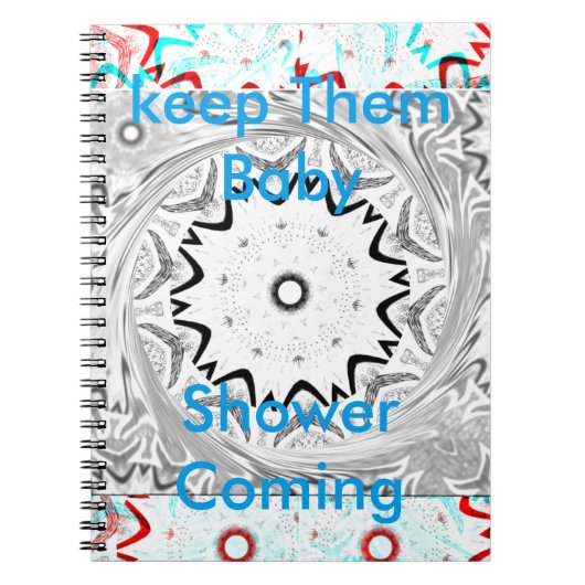 アフリカ鮮やか文化:ピンクとシアンの融合 ノートブック (正面)