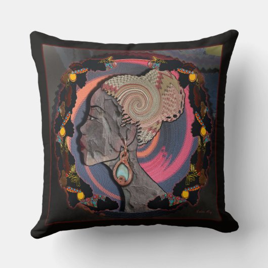 アフリカ鮮やか クッション (裏面)