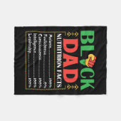 アフリカ黒いパパ栄養事実メラニン意識 フリースブランケット (正面(横))