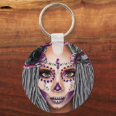 アフリカ黒人女性ブードゥープリエスファンタジーアート キーホルダー (正面)