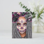 アフリカ黒人女性ブードゥープリエスファンタジーアート ポストカード (スタンド正面)