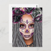 アフリカ黒人女性ブードゥープリエスファンタジーアート ポストカード (正面/裏面)