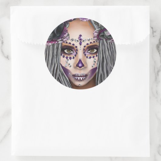 アフリカ黒人女性ブードゥープリエスファンタジーアート ラウンドシール (バッグ)