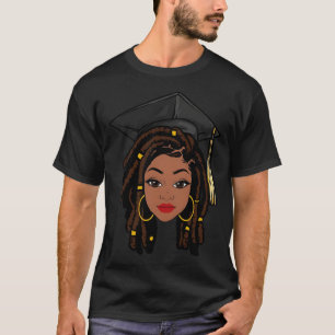 アフリカ黒人女性女子ロックス卒業カレッジH Tシャツ