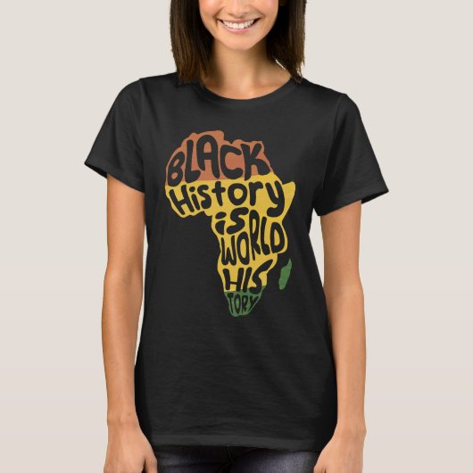 アフリカ黒人歴史は世界史アフリカ1 Tシャツ (正面)