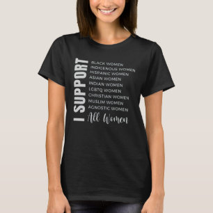 アフリカ黒人歴月Iが女性を支える Tシャツ