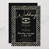 アフリカ黒白トライバル結婚ズ 招待状 (正面/裏面)