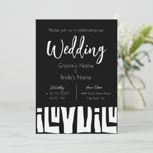 アフリカ黒白トライバル結婚ズ 招待状 (スタンド正面)