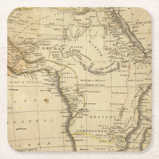 アフリカ17 スクエアペーパーコースター (正面)