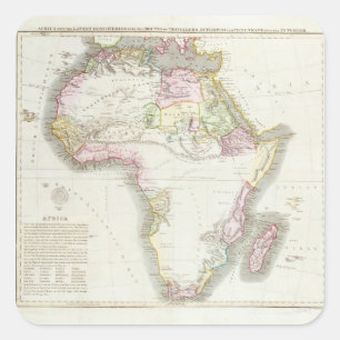 アフリカ1821年の地図 スクエアシール