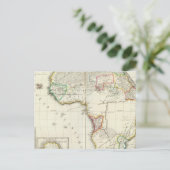 アフリカ2インセットマップが刻まれた地図 ポストカード (スタンド正面)