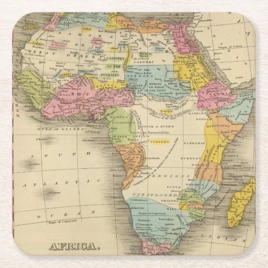 アフリカ27 スクエアペーパーコースター (正面)