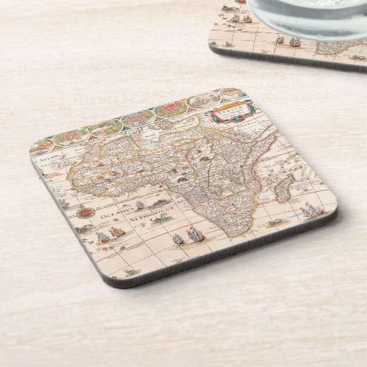 アフリカ3の地図 コースター (左側)