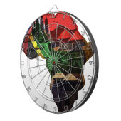 アフリカ：すべての伝統的な色の故郷 ダーツボード (正面右)