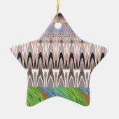 アフリカ アジア 伝統的なパターン セラミックオーナメント (正面)