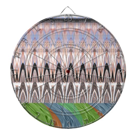 アフリカ アジア 伝統的なパターン ダーツボード (正面)