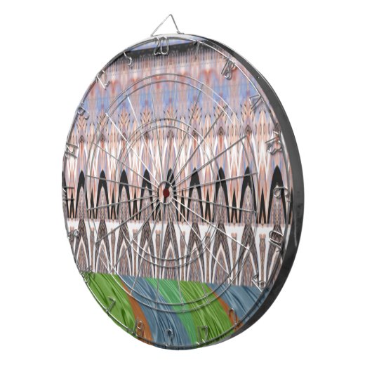 アフリカ アジア 伝統的なパターン ダーツボード (正面右)