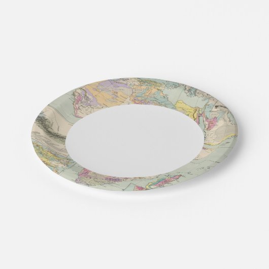 アフリカ-アフリカのアトラス地図 ペーパープレート (アングル)